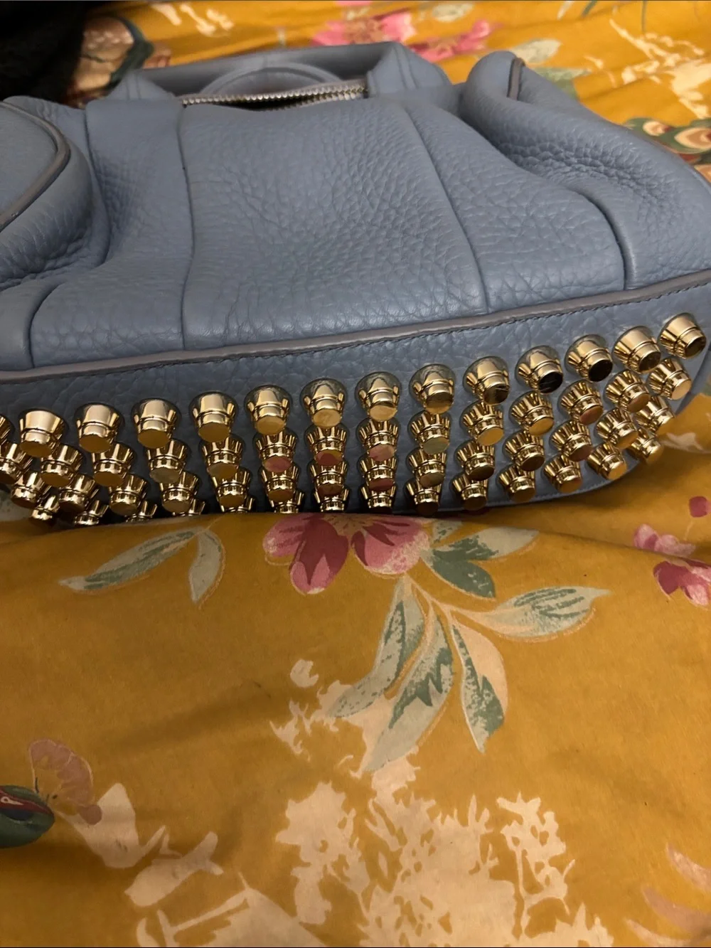 Alexander Wang Slate Blue Textured Leather Satchel